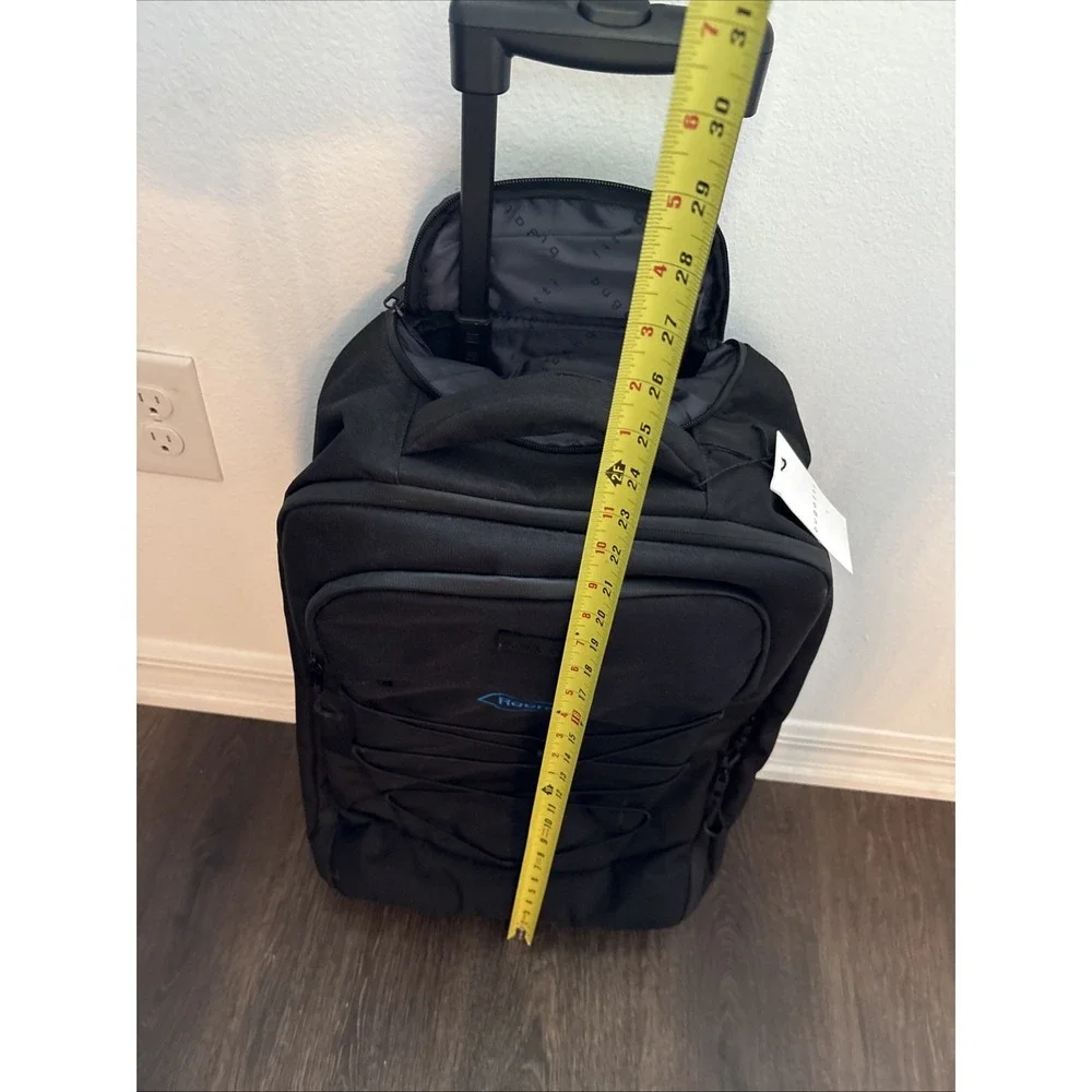 Bugatti Outland Rolling Duffel Travel Bag Black Wheeled Luggage Carry On NEW